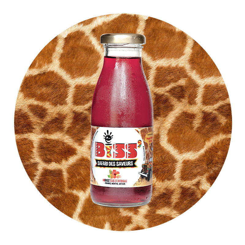 Jus d'Hibiss’cus d’Afrique, ananas, menthe, goyave (25cl)
