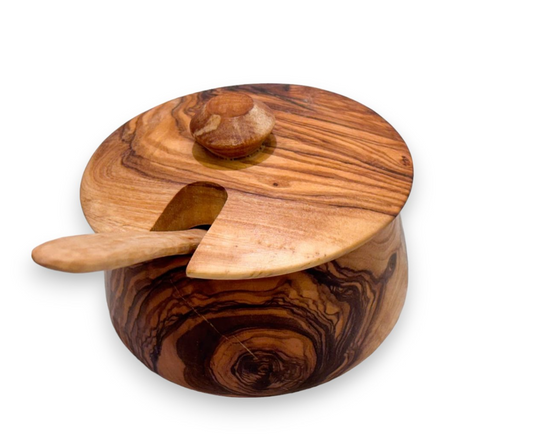 Pot à sel en bois d'olivier| Foudafrique