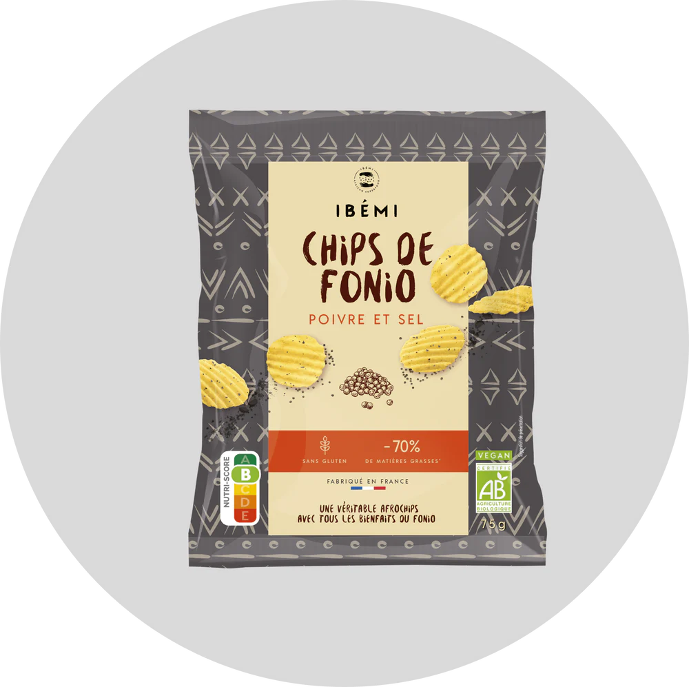 Lot de 6 Chips de fonio bio Ibémi