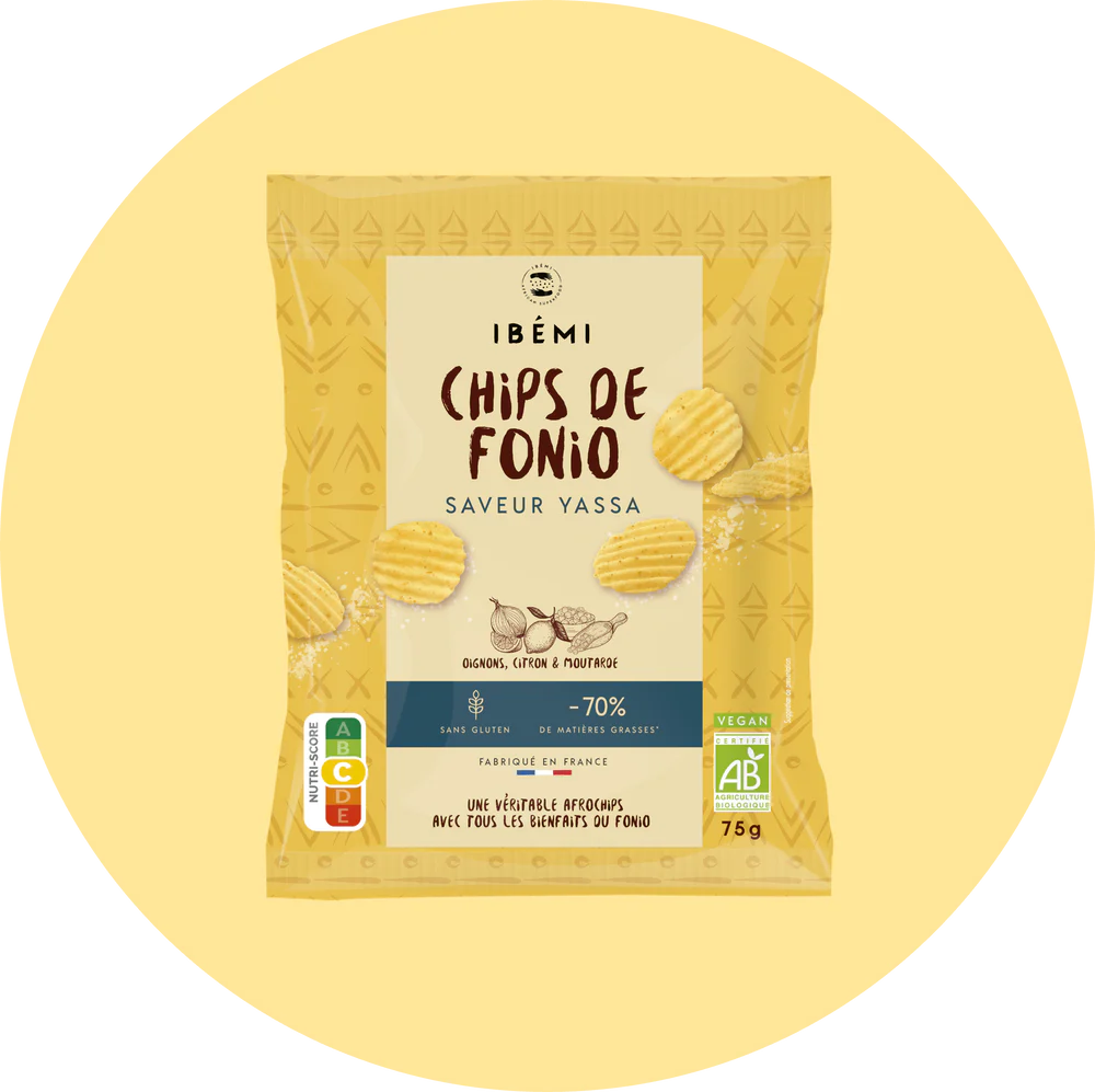 Lot de 6 Chips de fonio bio Ibémi