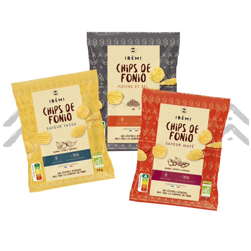 Lot de 6 Chips de fonio bio Ibémi