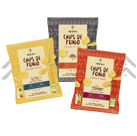 Lot de 6 Chips de fonio bio Ibémi