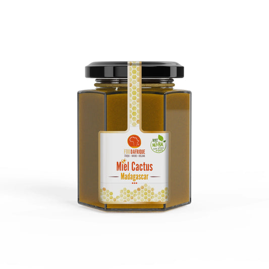 Miel de Cactus de Madagascar | Artisanal et Naturel | Saveur Unique et Délicatement Florale | Idéal pour Tartines et Recettes Gourmandes