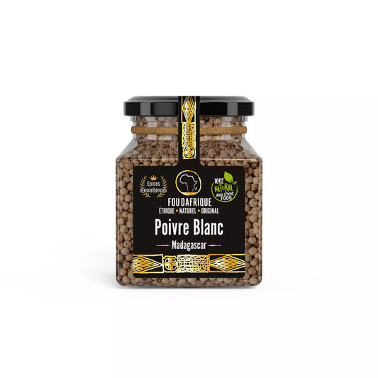 Poivre Blanc de Haute Qualité - Grains Entiers Aromatiques, Récoltés à la Main - Parfait pour Assaisonnement, Marinades et Cuisine Gourmande