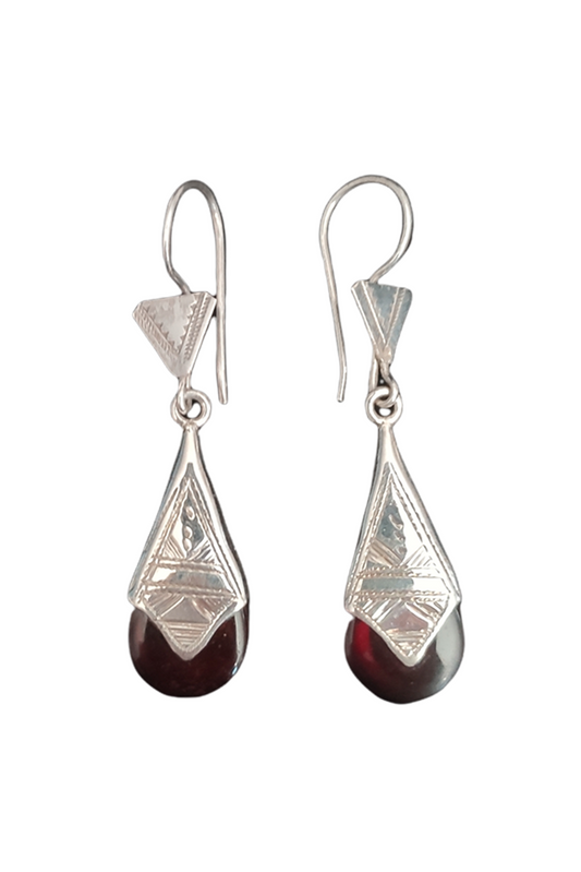 boucle d'oreille traditionnelle africaine, couleur chrome de luxe