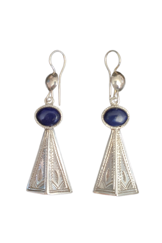 boucle d'oreille traditionnelle africaine, couleur chrome de luxe