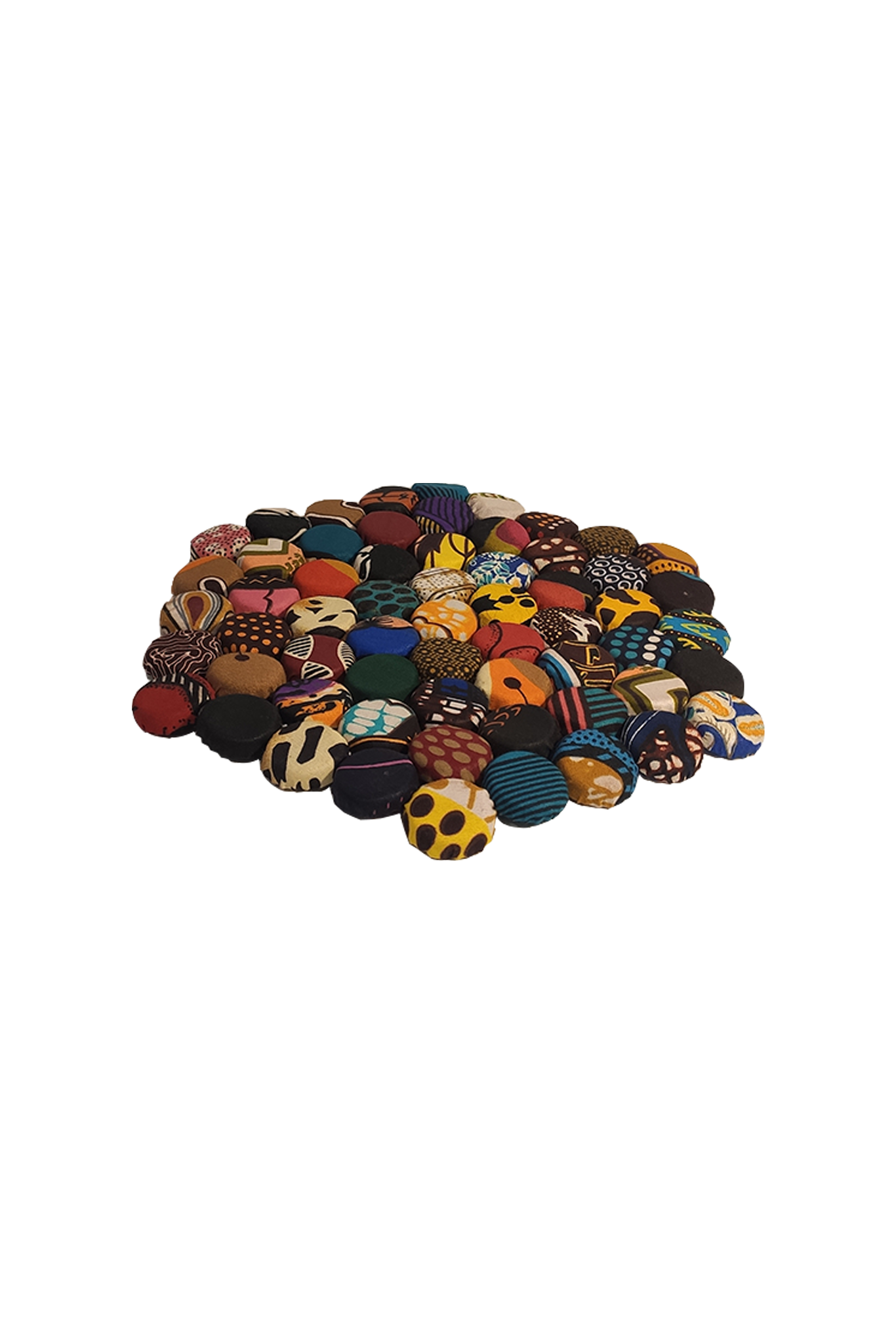 dessous de plat en capsules wax colorés, plat de table décoratif