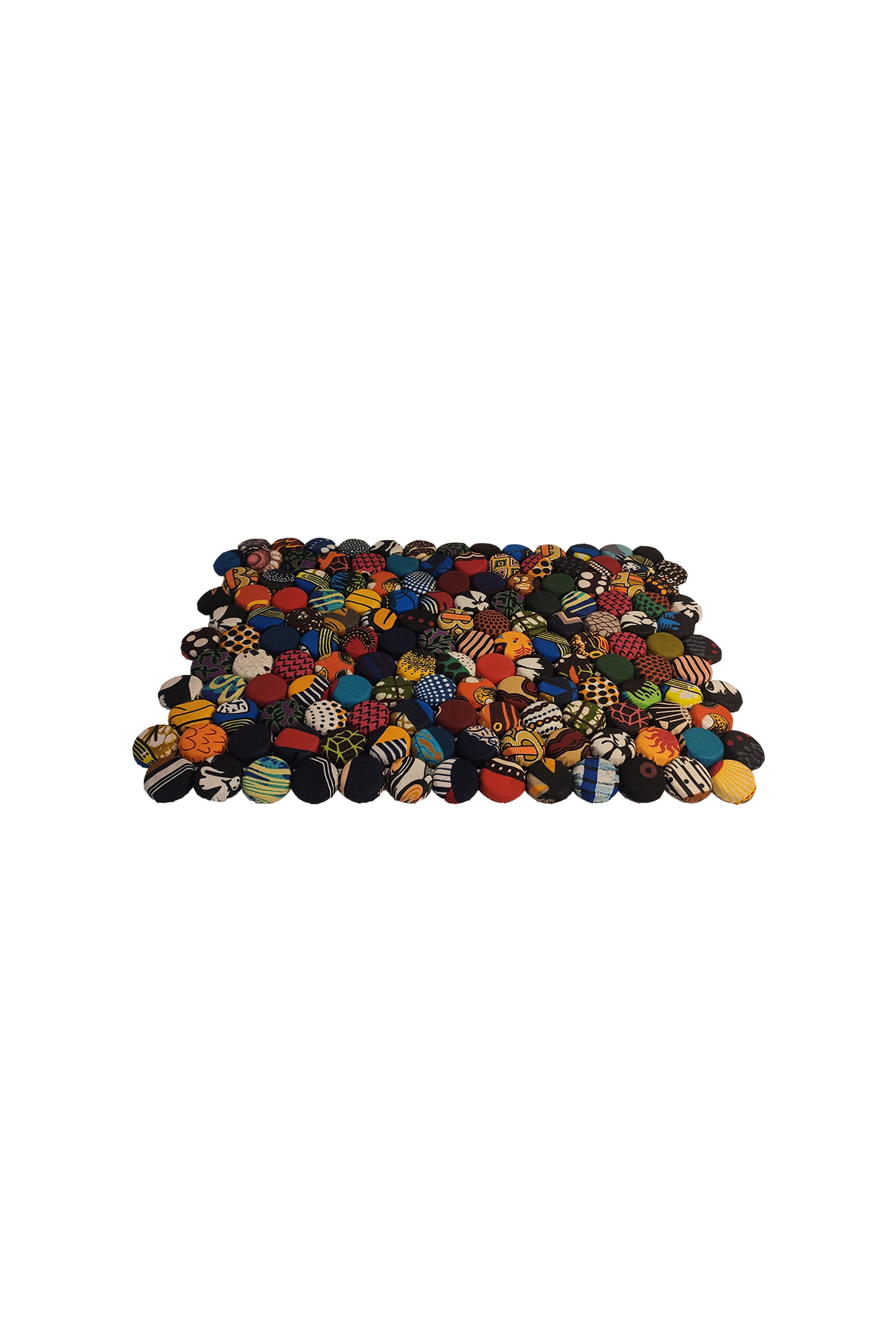 dessous de plat en capsules wax colorés, plat de table décoratif