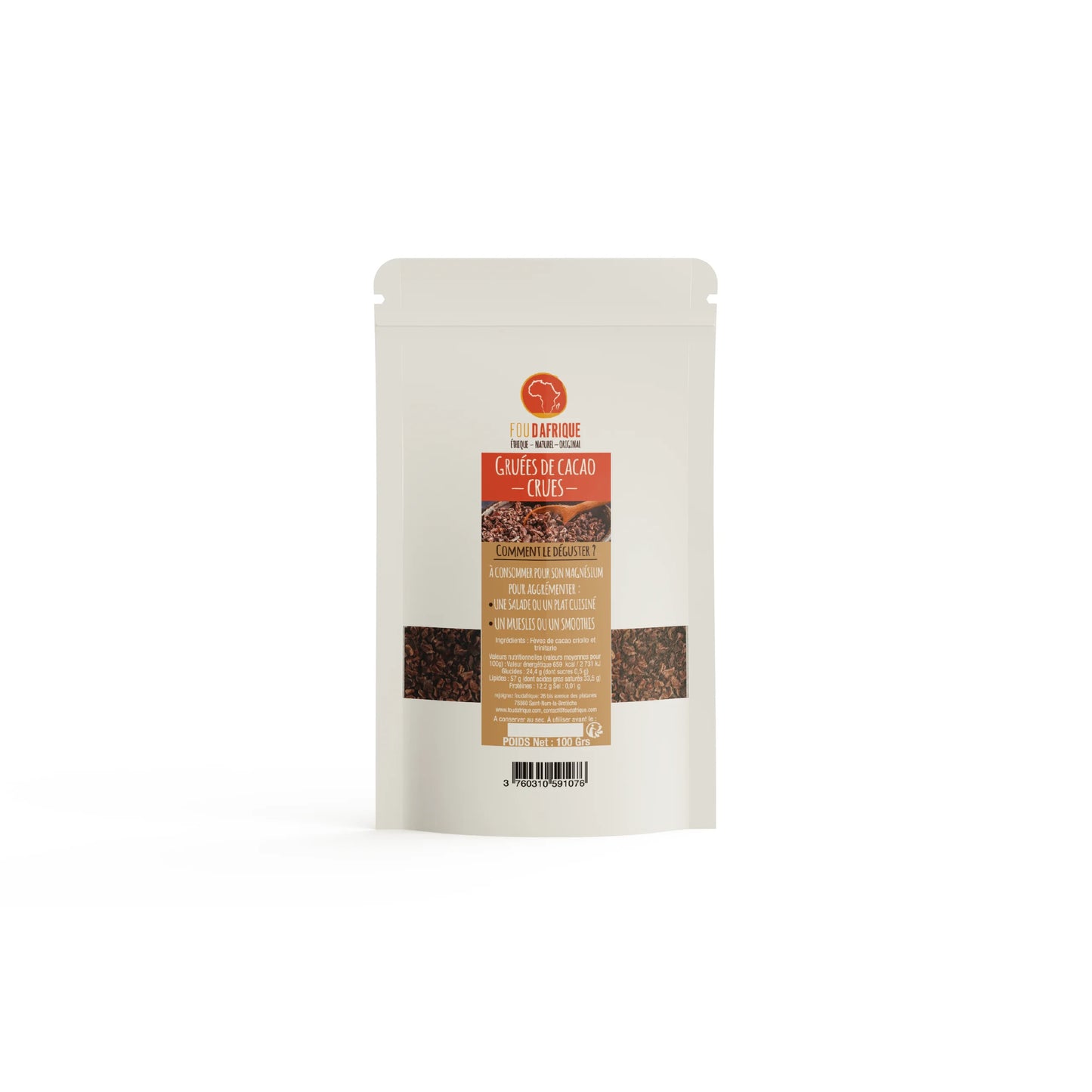 Gruée de Fèves de Cacao Crues