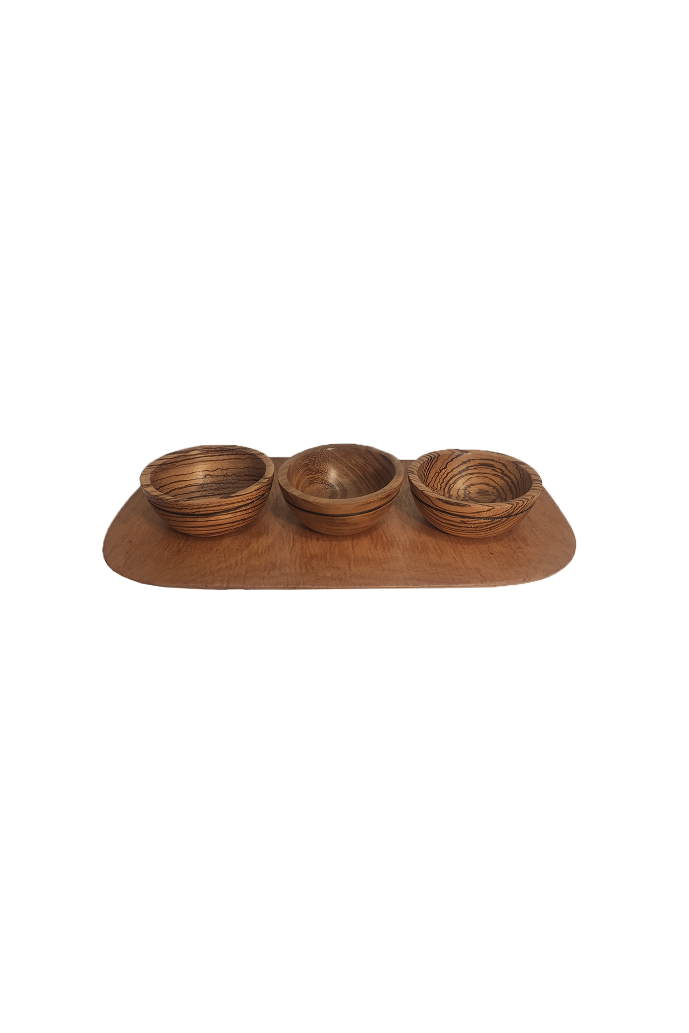 Plateau en Bois avec Bols