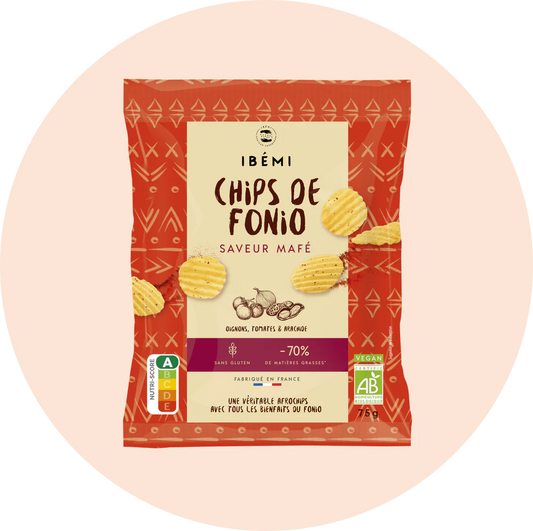Chips de fonio bio ( saveur mafé)